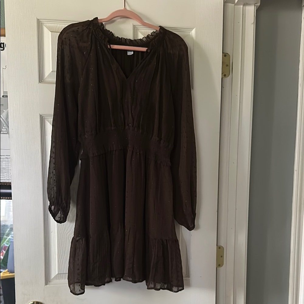 Elegant Brown Women's Dress